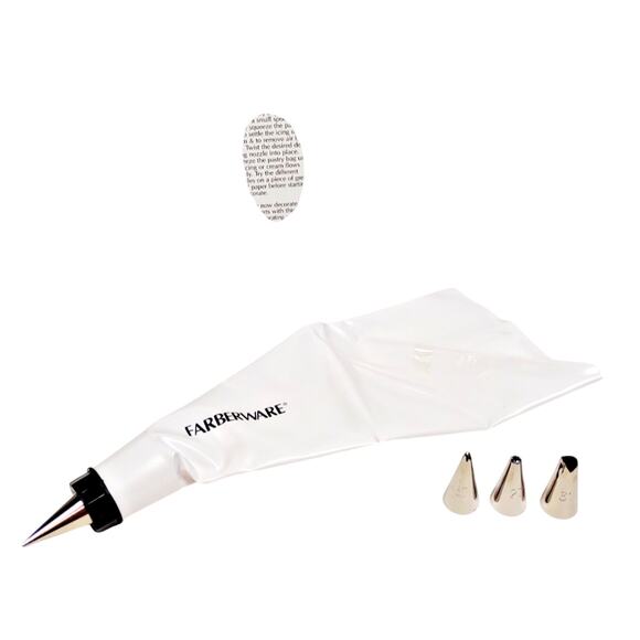 VTG Professional Farberware Cake Pastry Decorating Set Stainless Steel Tips - Picture 5 of 5